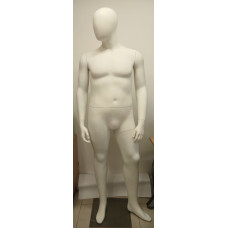 BO-01 Манекен чоловічий безликий білий матовий PLU