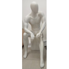 MNS-03 Манекен чоловічий БЕЗЛИКИЙ білий матовий, с