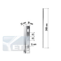 2179 SATIN Профіль П-подібний c подвійний перфорац