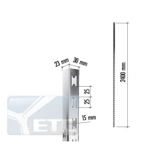 2179 SATIN Профиль П-образный c двойной перфорацией h2400