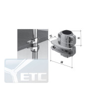 J80 Кріплення для труби з ДСП одностороннє