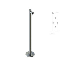 OG0540 Стойка для перегородок з крепл. для труби dm40