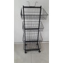 St1062 black Стійка підлогова з 4-ма кошиками 570*