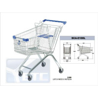 Тележка для самообслуживания SCA-E100L, 100л., хром, детское сидение