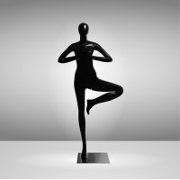 YOGA-8 Манекен женский чёрный безликий