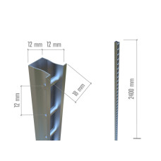 SC 001 Профиль пристенный 2400mm нерж.
