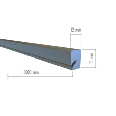 ML01 Профіль алюмінієвий з пазом 3000мм.